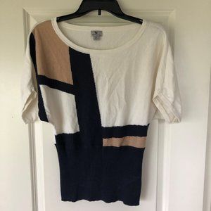 Worthington Short Sleeve Sweater Top (M)